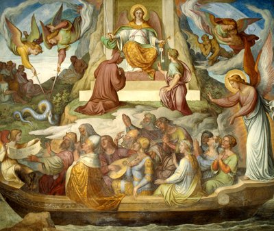 The Boat of the Penitent and the Mountain of Purgatory by Joseph Anton Koch
